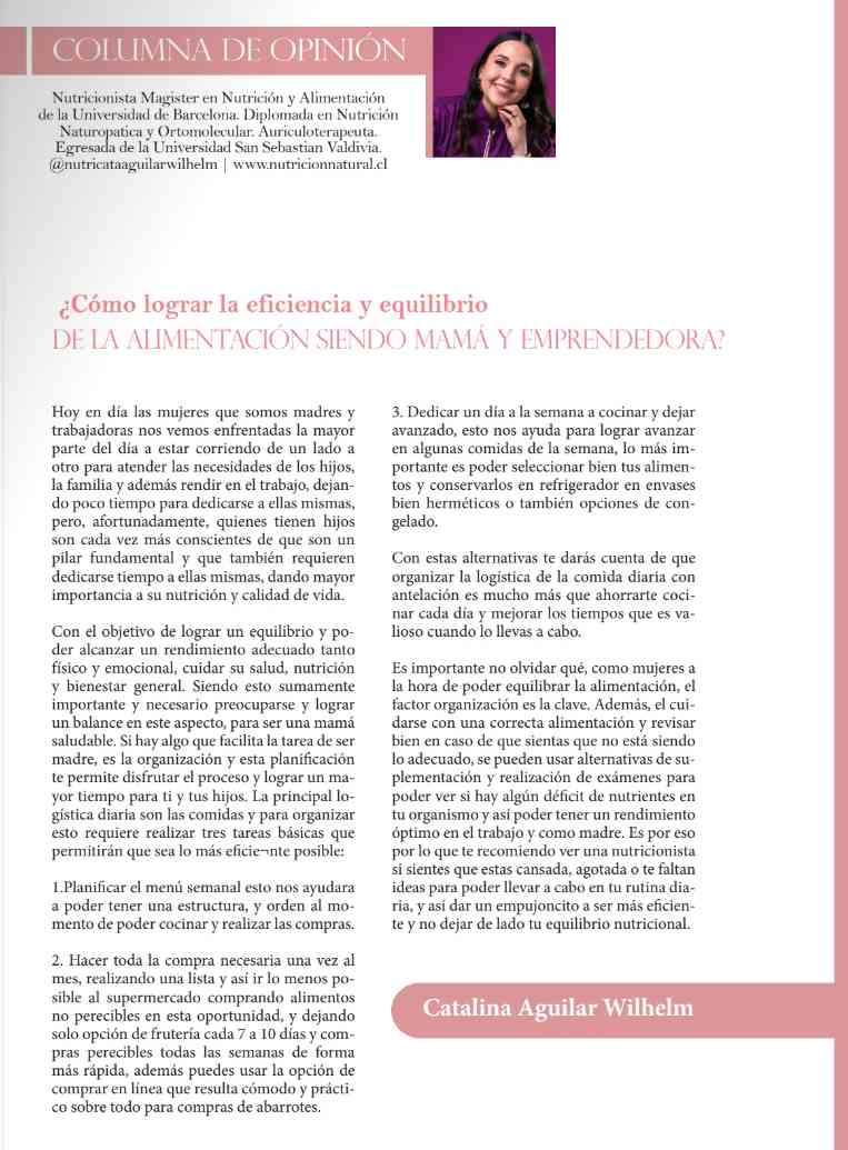 Columna de opinion Revista Super mama Edicion 102 Enero 2024